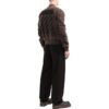 Off-White Men’ s SS22 Stripe Printing Zipper Long Sleeves Jacket Loose Fit Brown