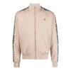 Off-White Men’ s SS22 Stripe Splicing High Collar Zipper Long Sleeves Version Khaki Jacket