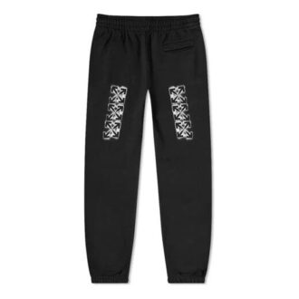 Off-White Men’ s Stancil Black Sports Pants/Trousers/Joggers