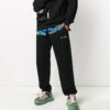 Off-White Men’ s Straight Black Sports Pants/Trousers/Joggers