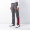 Off-White Men’ s Stripe Pattern Casual Long Pants/Trousers Slim Fit Gray
