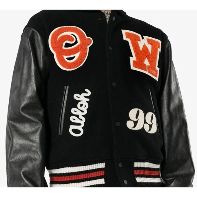 Off-White Men’ s Subject Printing Jacket Black