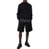 Off-White Men’ s Twill Printing Pants Waist Straight Shorts Black