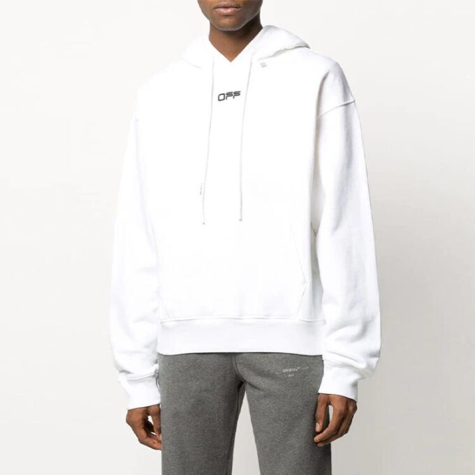 Off-White Men’ s Wavy Logo Slogan Printing