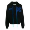 Off-White Men’ s Wizard and Cat Over Arrow Logo Loose Fit Black