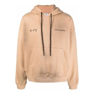 Off-White Men’ s x Mercedes-Benz Mercedes Benz Crossover SS22 Solid Color Hooded Pullover Long Sleeves Beige