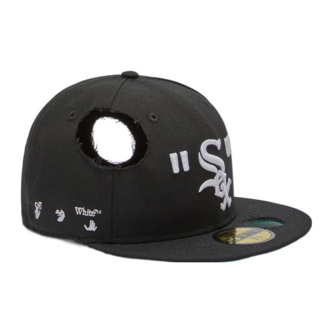 Off-White Men’ s x MLB x New Era Crossover Hole Wool Black Cap