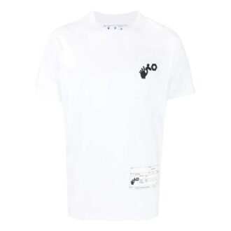 Off-White Men’ s x Teenage Engineering Crossover Logo Printing Short Sleeve White T-Shirt