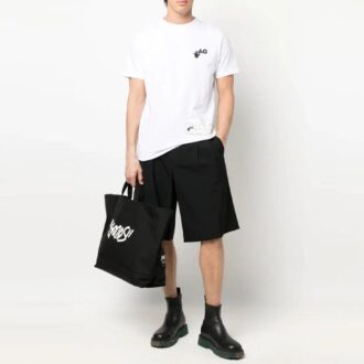 Off-White Men’ s x Teenage Engineering Crossover Logo Printing Short Sleeve White T-Shirt