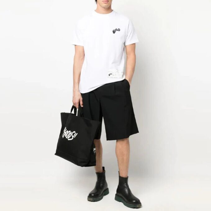 Off-White Men’ s x Teenage Engineering Crossover Logo Printing Short Sleeve White T-Shirt