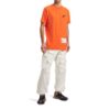 Off-White Men’ s x Teenage Engineering Crossover SS22 Logo Printing Round Neck Short Sleeve Orange T-Shirt