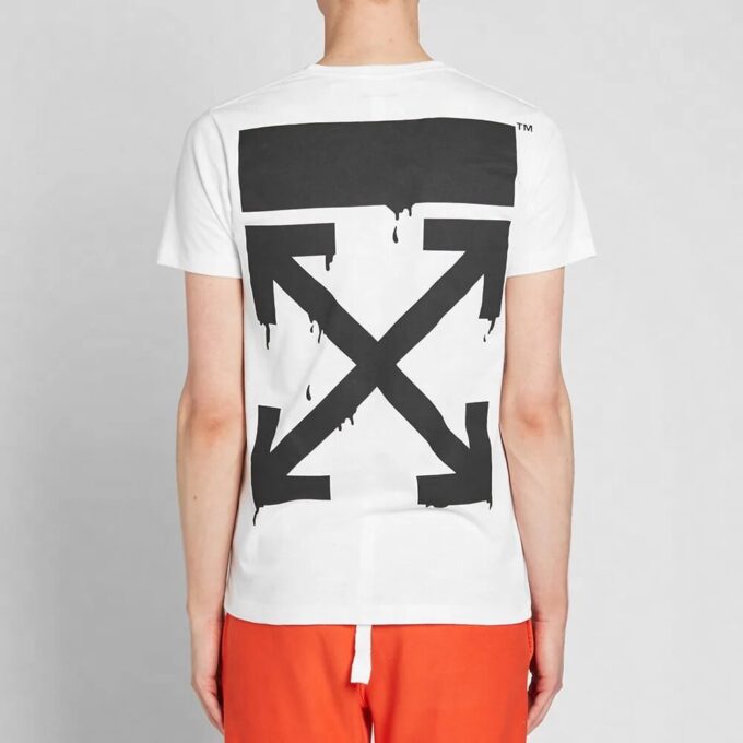 Off-White Men’ s x The Simpsons/ The Simpsons Crossover Printing Short Sleeve Ordinary Version White T-Shirt