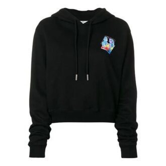 Off-White Microenvironment Crop Hoody Black