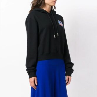 Off-White Microenvironment Crop Hoody Black
