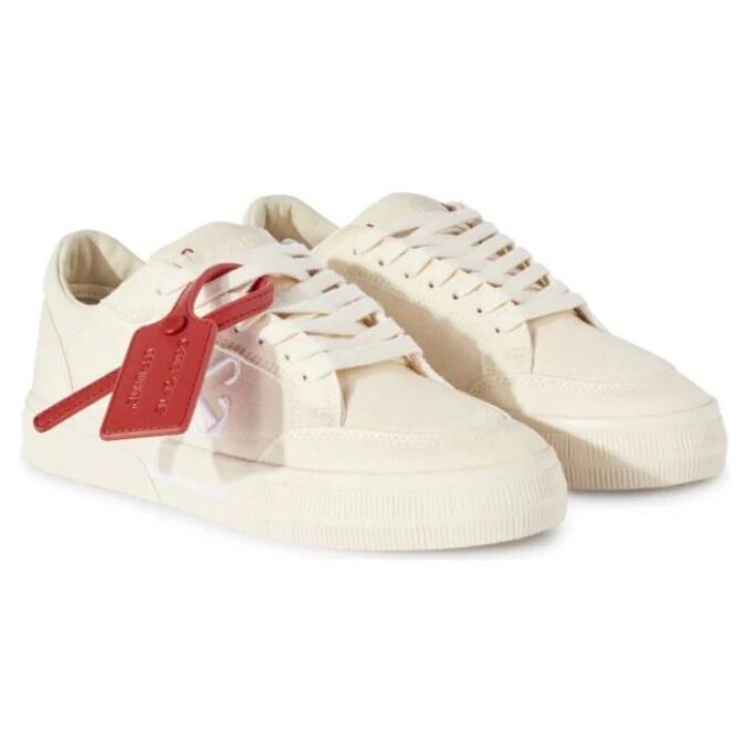Off-White New Low Vulcanized Canvas Sneakers “Beige”
