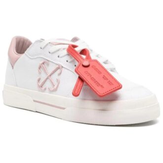 Off-White New Low Vulcanized Canvas Sneakers “White Light Pink”