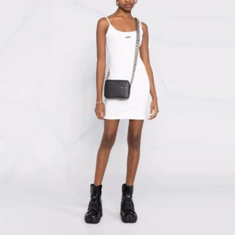 Off-White Off Stamp Basic Rib Dress “White”