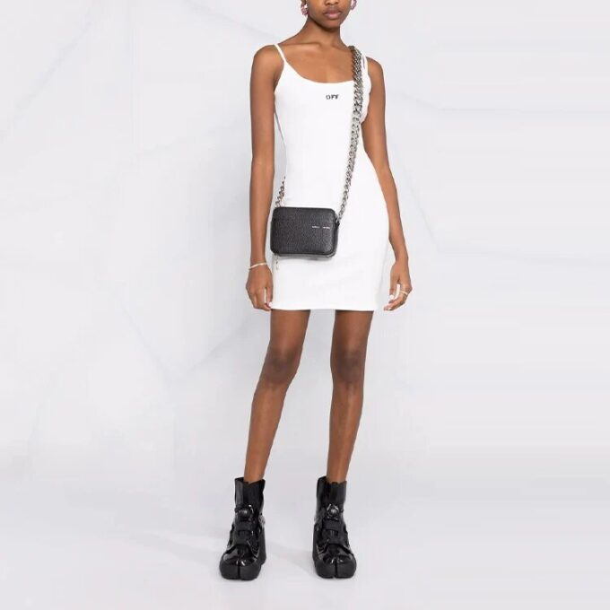 Off-White Off Stamp Basic Rib Dress “White”