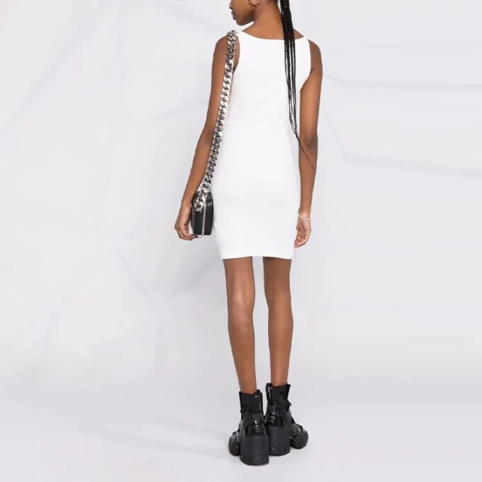 Off-White Off Stamp Basic Rib Dress “White”