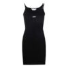 Off-White Off-Stamp Ribbed Dress “Black”