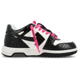 Off-White Out Of Office Croc-Effect Sneakers “Black Pink White”