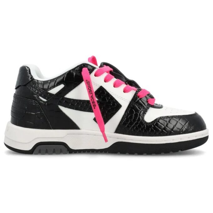 Off-White Out Of Office Croc-Effect Sneakers “Black Pink White”