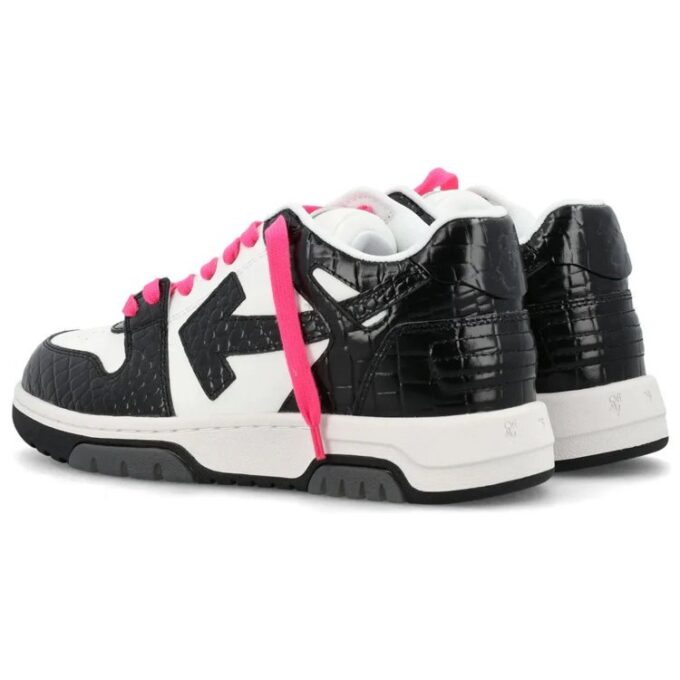 Off-White Out Of Office Croc-Effect Sneakers “Black Pink White”
