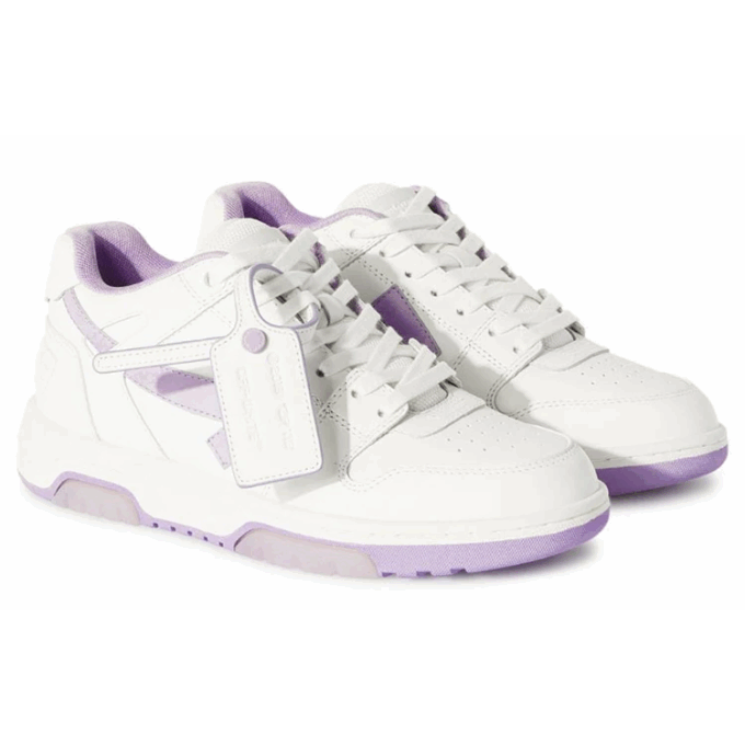 Off-White Out Of Office Leather Sneakers “White Purple”