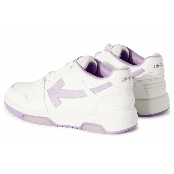 Off-White Out Of Office Leather Sneakers “White Purple”