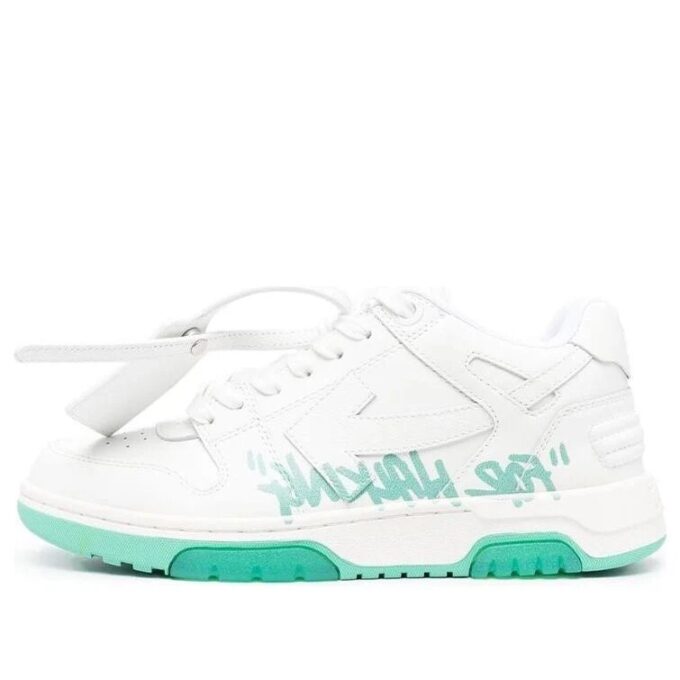 Off-White Out Of Office Low-Top For Walking Sneaker “White Green”