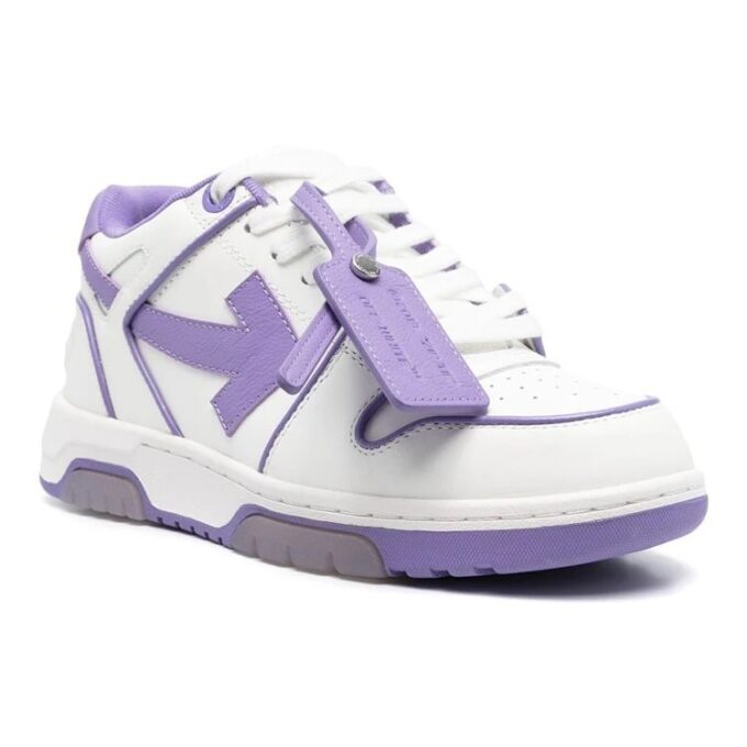 Off-White Out Of Office Low-Top Leather Sneaker “Purple White”