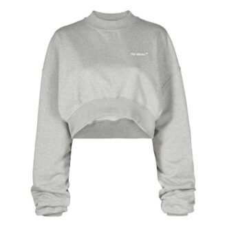 Off-White Oversized-sleeve Cropped Sweatshirt “Grey”
