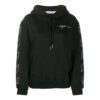 Off-White Pattern Printing Hoodie Loose Fit Black