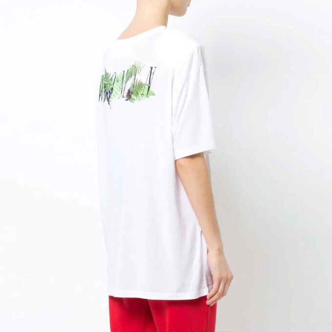 Off-White Printed Back Slit Crewneck Oversized T-shirt White
