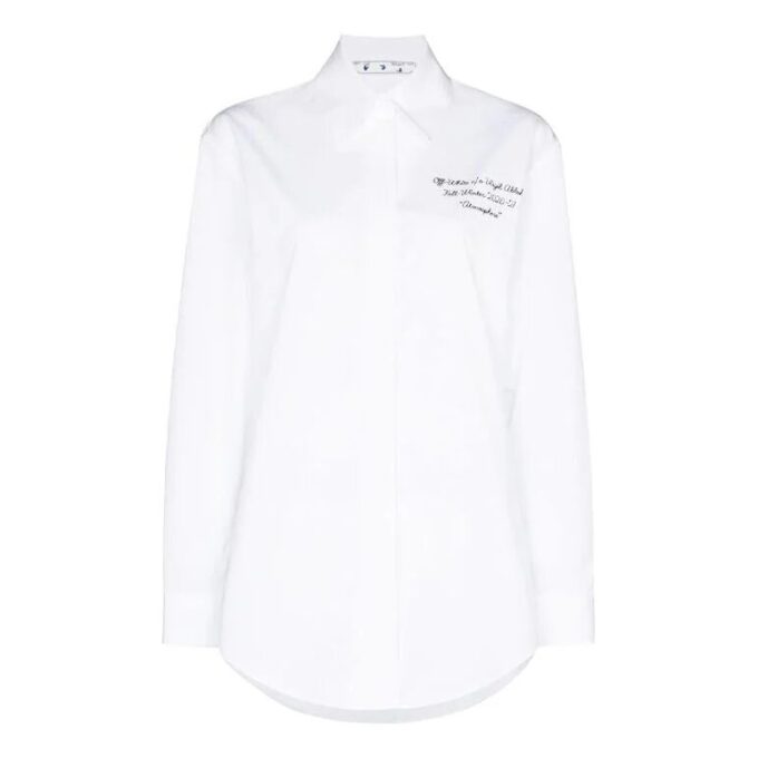 Off-White Printing Long Sleeves Shirt White