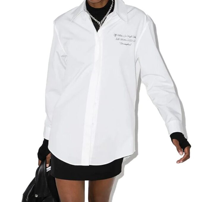 Off-White Printing Long Sleeves Shirt White