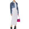 Off-White Short Zipper Jean Jacket Blue