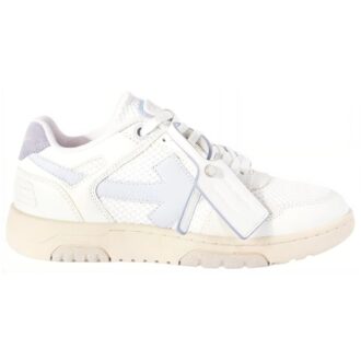 Off-White Slim Out Of Office Leather Sneakers “White Purple”