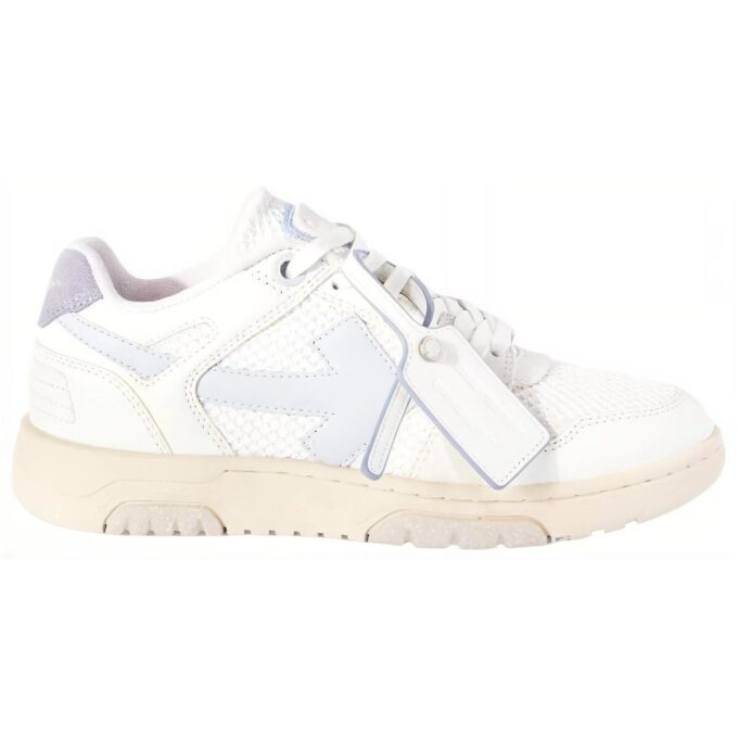 Off-White Slim Out Of Office Leather Sneakers “White Purple”