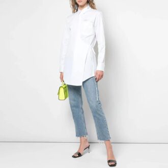 Off-White Small Logo Lacing Printing Shirt White