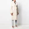 Off-White Solid Color Coat Loose Fit Creamy White