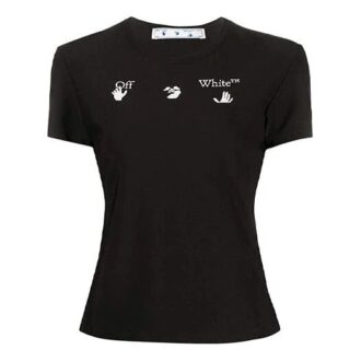 Off-White SS20 Exclusive logo Applique Close-fitting Short-sleeve Tee Black