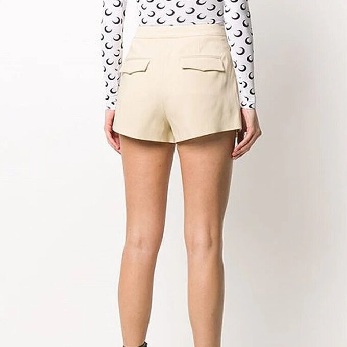 Off-White SS20 Short-waisted Short Pants Buff White