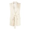 Off-White SS20 Sleeveless Single-breasted Blazer Jacket Buff White
