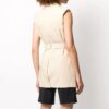 Off-White SS20 Sleeveless Single-breasted Blazer Jacket Buff White