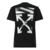 Off-White SS21 Arrows Pattern Logo Printing Short Sleeve Black T-Shirt