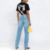 Off-White SS21 Arrows Pattern Logo Printing Short Sleeve Black T-Shirt
