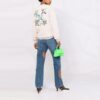 Off-White SS21 Arrows Plaid Flowers Printing Loose Fit Creamy White Hoodie
