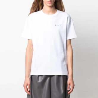 Off-White SS21 Floral Printing Short Sleeve Slim Fit Version White
