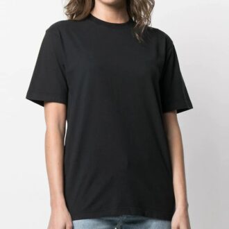 Off-White SS21 Logo Printing Cozy Round Neck Short Sleeve Black